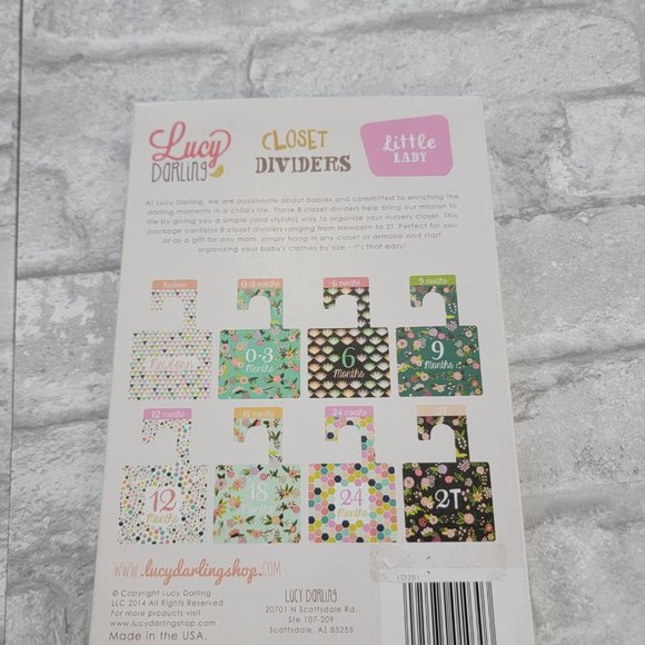 Lucy Darling Little Lady‎ Newborn-2T Closet Divider Set $28 Retail NEW - Picture 6 of 6